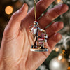 Joycorners Santa Barber Christmas Ornament, Personalized Ornament 2D Flat LM2211
