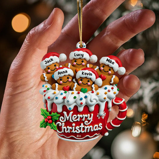 Joycorners Cookies Family Home Decor Christmas Ornament, Personalized Ornament 2D Flat LM2211