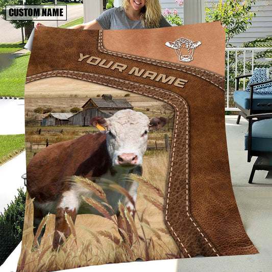 Joycorners Big Custom Name Hereford Blanket