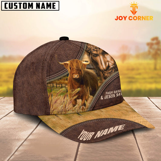 Joycorners Highland Farm & Jesus Customized Name Cap