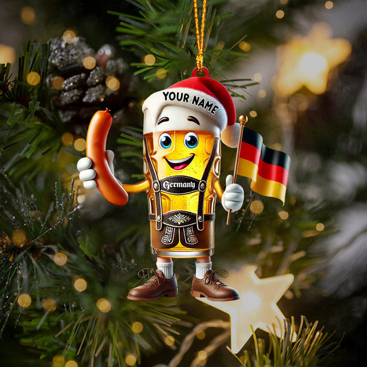 Joycorners Christmas Beer Home Decor Christmas Ornament, Personalized Ornament 2D Flat LM2211