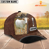 Joycorners Charolais Leather Zip Pattern Customized Name Cap