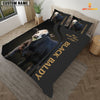 Joycorners Black Baldy Never Walk Alone Custom Name Bedding Set