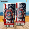 Joy corners Custom Name And State American Flag Trucker Tumbler