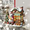Joycorners Santa Shop Home Decor Christmas Ornament, Personalized Ornament 2D Flat LM2211