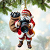 Joycorners Custom Name Photographer Santa Ornament, Photographer Christmas Gift Decoration 2D Flat LM2111