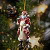 Joycorners Butcher Santa Home Decor Christmas Ornament, Personalized Ornament 2D Flat LM2211