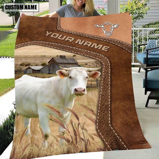 Joycorners Big Custom Name Charolais Blanket