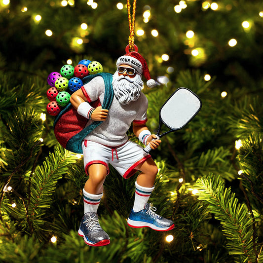 Joycorners Sporty Santa Christmas Home Decor Christmas Ornament, Personalized Ornament 2D Flat LM2211