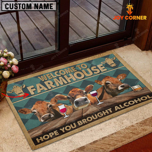 Joycorners Jersey Hope You Bought Alcohol Custom Name Doormat