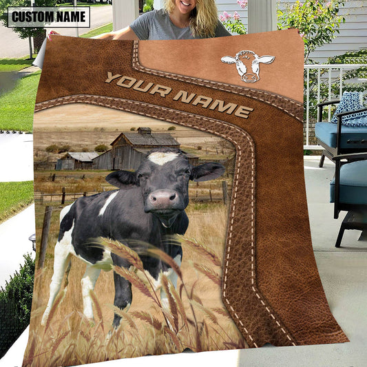 Joycorners Big Custom Name Holstein Blanket