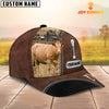 Joycorners Limousin Leather Zip Pattern Customized Name Cap