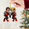 Joycorners Diving Couple Home Decor, Christmas Ornament, Personalized Ornament 9 2D Flat LM2111