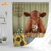 Joycorners Red Angus Hello Sweet Cheeks 3D Shower Curtain
