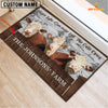 Joycorners Hereford Custom Name - Live Like Someone Left The Gate Open Doormat