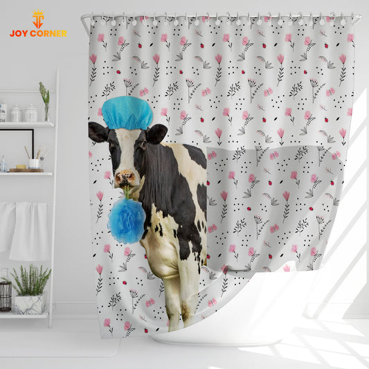 Joycorners Holstein Flower 3D Shower Curtain