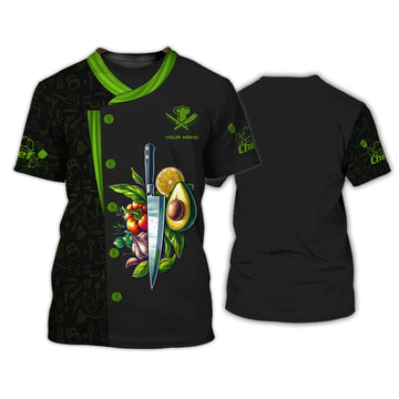 Joycorners Unisex Knives Chef Custom T-Shirts Knife Cooking Chef's 3D Shirt Gift For Chef MT2509