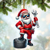 Joycorners Custom Name Mechanic Santa Ornament, Mechanic Christmas Gift5 2D Flat LM2111