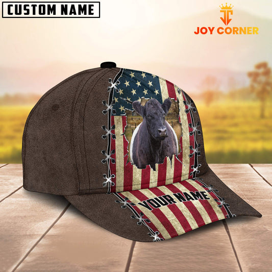 Joy Corners Belted Galloway Flag Customized Name Denim Cap