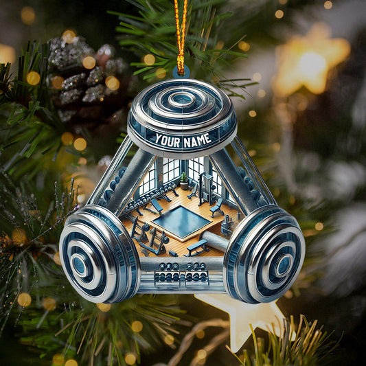 Joycorners Weight Room Christmas Home Decor Christmas Ornament, Personalized Ornament 2D Flat LM2211