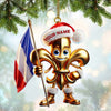 Joycorners Custom Name France Ornament, France Lover Christmas Gift 2D Flat LM2111