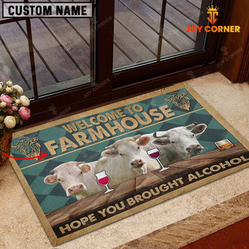 Joycorners Charolais Hope You Bought Alcohol Custom Name Doormat