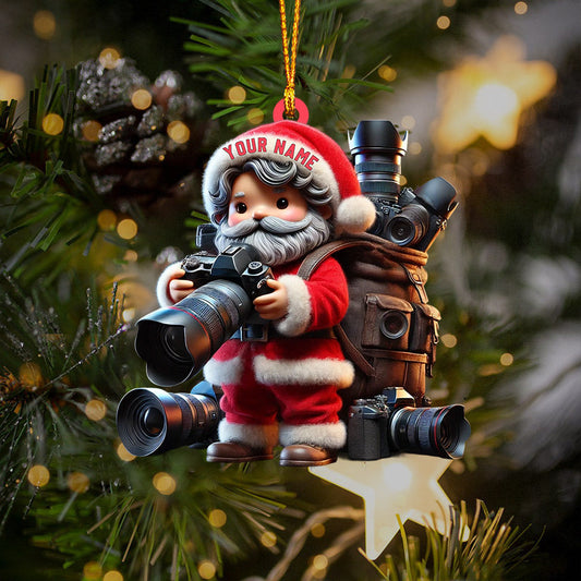 Joycorners Photographer Christmas Home Decor Christmas Ornament, Personalized Ornaments 2D Flat LM2211