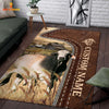 Joycorners Customized Name Brahman Leather Pattern Rug