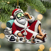 Joycorners Custom Name Santa Spa Ornament, Santa Christmas Gift Decoration 2D Flat LM2111