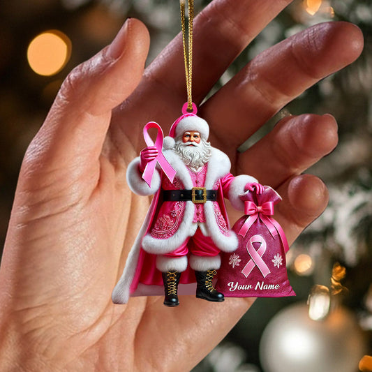 Joycorners Pink Santa Home Decor Christmas Ornament, Personalized Ornament 2D Flat LM2211