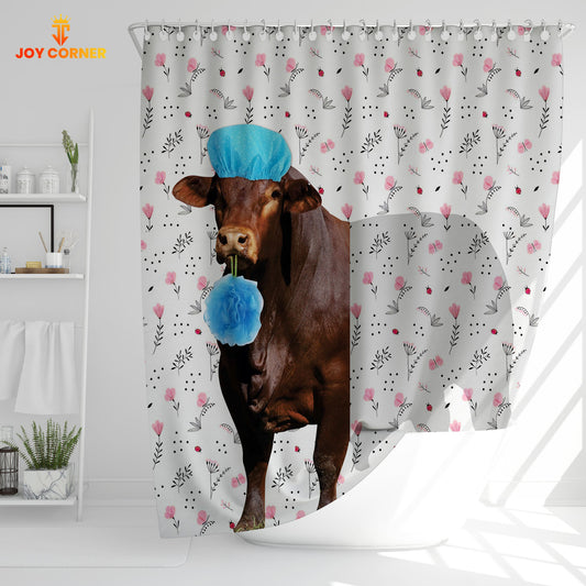 Joycorners Beefmaster Flower 3D Shower Curtain