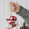 Joycorners Santa Skiing Christmas Ornament, Personalized Ornaments 2D Flat LM2211