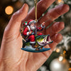 Joycorners Fishing Santa Christmas Ornament, Personalized Ornament 2D Flat LM2211