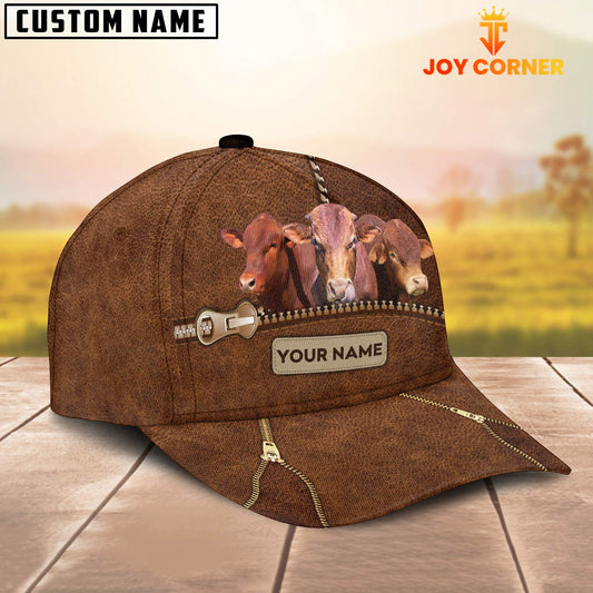 Joycorners Beefmaster Cattle Zipper Pattern Customized Name Cap