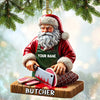 Joycorners Custom Santa Butcher Ornament, Personalized Ornament 2D Flat LM2211