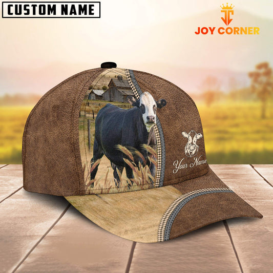 Joycorners Personalized Name Black Baldy Farming Cap