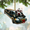 Joycorners Custom Name Santa Limousine Ornament, Santa Christmas Gift Decoration 2D Flat LM2111