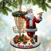 Joycorners Custom Name Santa Ornament, Santa Christmas Gift1 2D Flat LM2111