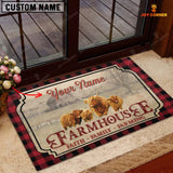 Joycorners Miniature Highland Faith Family Farming Custom Name Doormat