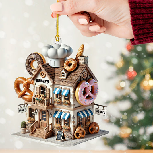 Joycorners Sweet Bakery Home Decor Christmas Ornament, Personalized Ornament 2D Flat LM2211
