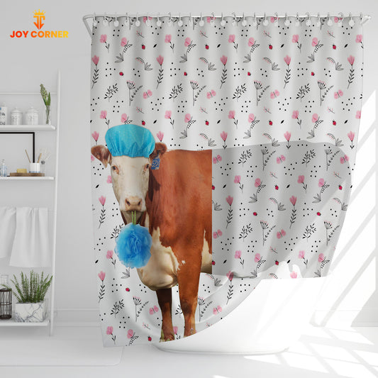 Joycorners Hereford Flower 3D Shower Curtain