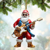 Joycorners Custom Name Santa Guitar Ornament, Santa Christmas Gift 2D Flat LM2111