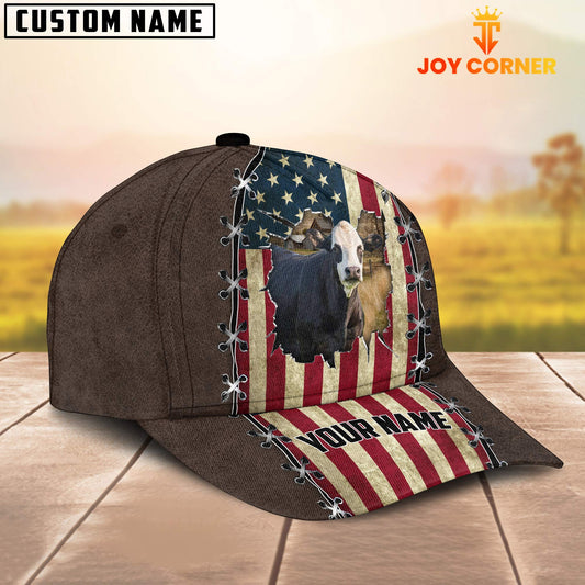 Joy Corners Black Baldy Flag Customized Name Denim Cap