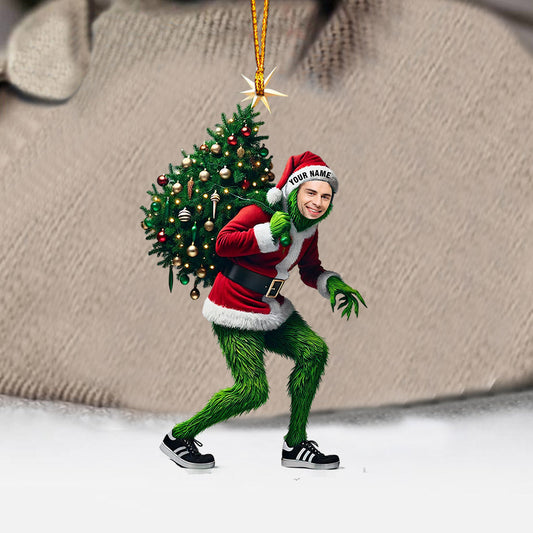 Joycorners ELF And Christmas Tree Home Decor Christmas Ornament, Personalized Ornament 2D Flat LM2211