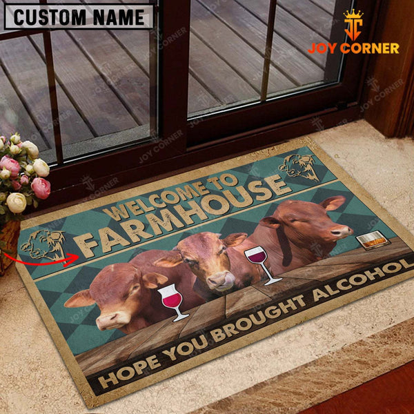 Joycorners Beefmaster Hope You Bought Alcohol Custom Name Doormat