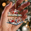 Joycorners Gas Station Merry Christmas Ornament, Personalized Ornament 2D Flat LM2211