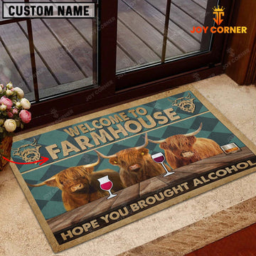 Joycorners Highland Hope You Bought Alcohol Custom Name Doormat