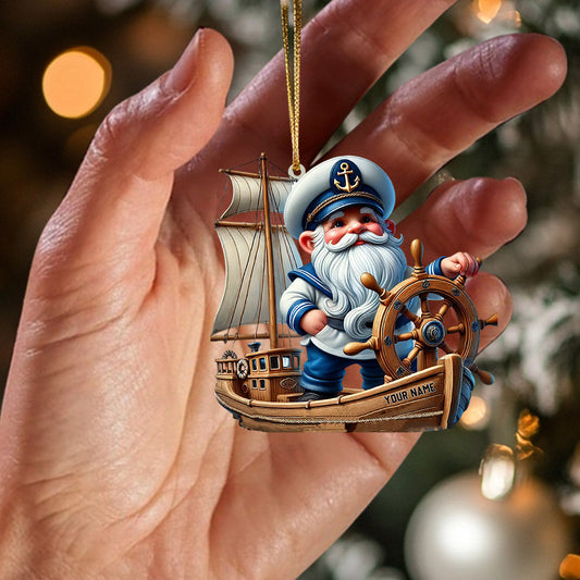 Joycorners Sailor Santa Home Decor Christmas Ornament, Personalized Ornament 2D Flat LM2211