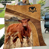 Joycorners Red Angus Custom Name Blanket Collection