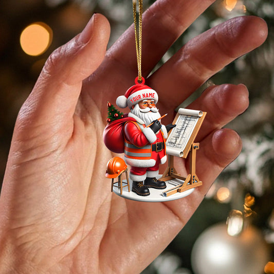 Joycorners Santa Designer Home Decor Christmas Ornament, Personalized Ornament 2D Flat LM2211